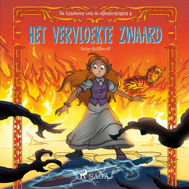 Bogomslag for De kinderen van de elfenkoningin 4 - Het vervloekte zwaard